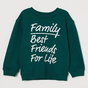 H&M Boys “Family: Best Friends for Life” Sweatshirt, Size US 6X/7